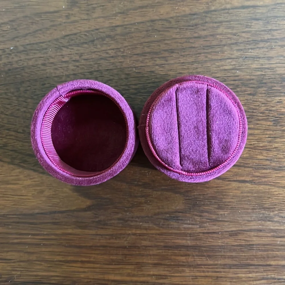 Handmade Burgundy Velvet Ring Box